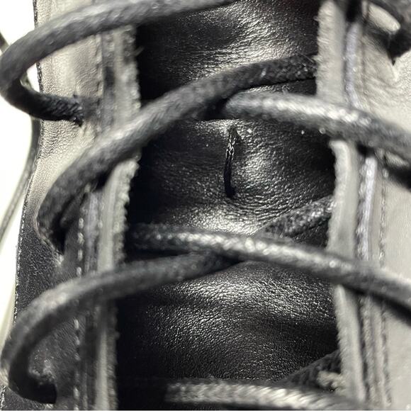 Mezlan Black Leather Burnished Calfskin Hybrid Hi Top Lace Up Ankle Boots men 10 - Picture 15 of 16